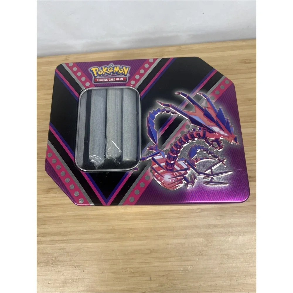 Pokemon TCG Eternatus V Powers Storage Tin + 10 Sealed Basic Energy Card Packs